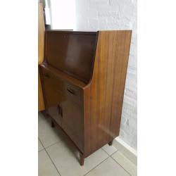Beautiful Solid Wood Writing Bureau . Danish Style. 1960s 1970s