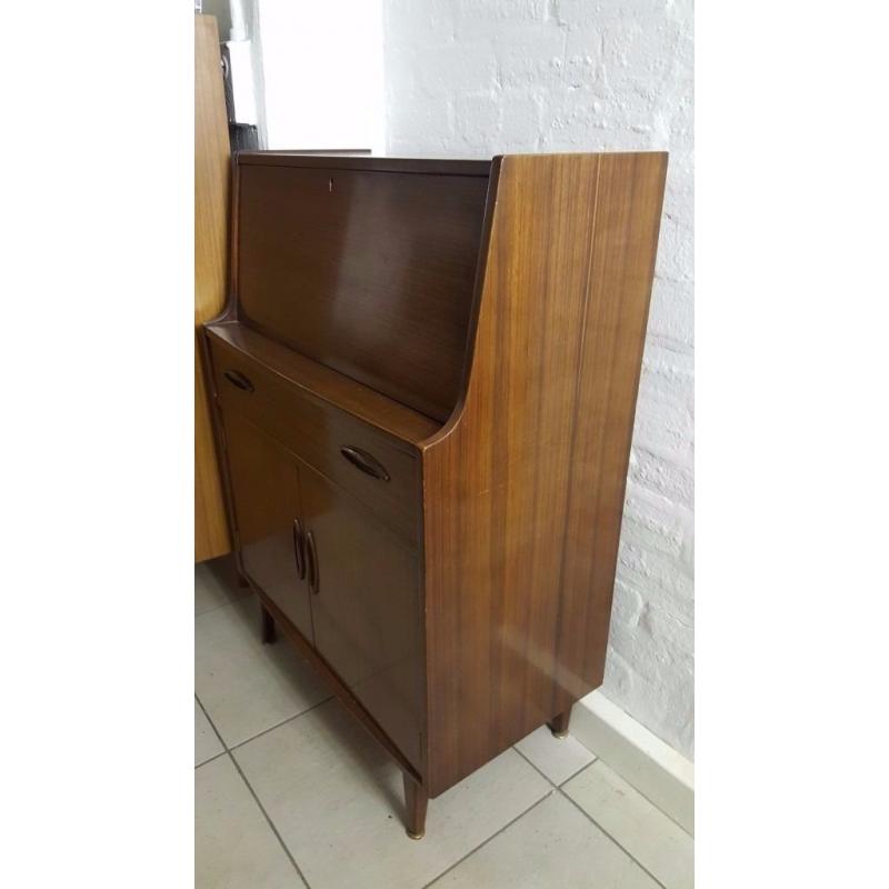 Beautiful Solid Wood Writing Bureau . Danish Style. 1960s 1970s