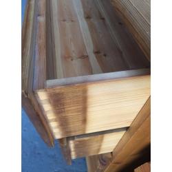 Solid pine chest of drawers