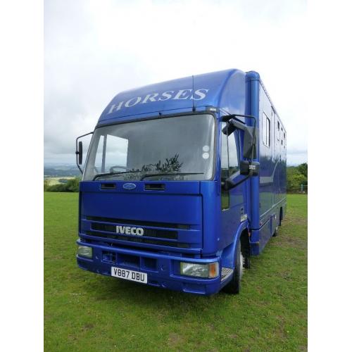 Ford Iveco 75E14 Eurocargo Horsebox With Air suspension Plated till July 2017
