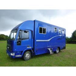 Ford Iveco 75E14 Eurocargo Horsebox With Air suspension Plated till July 2017