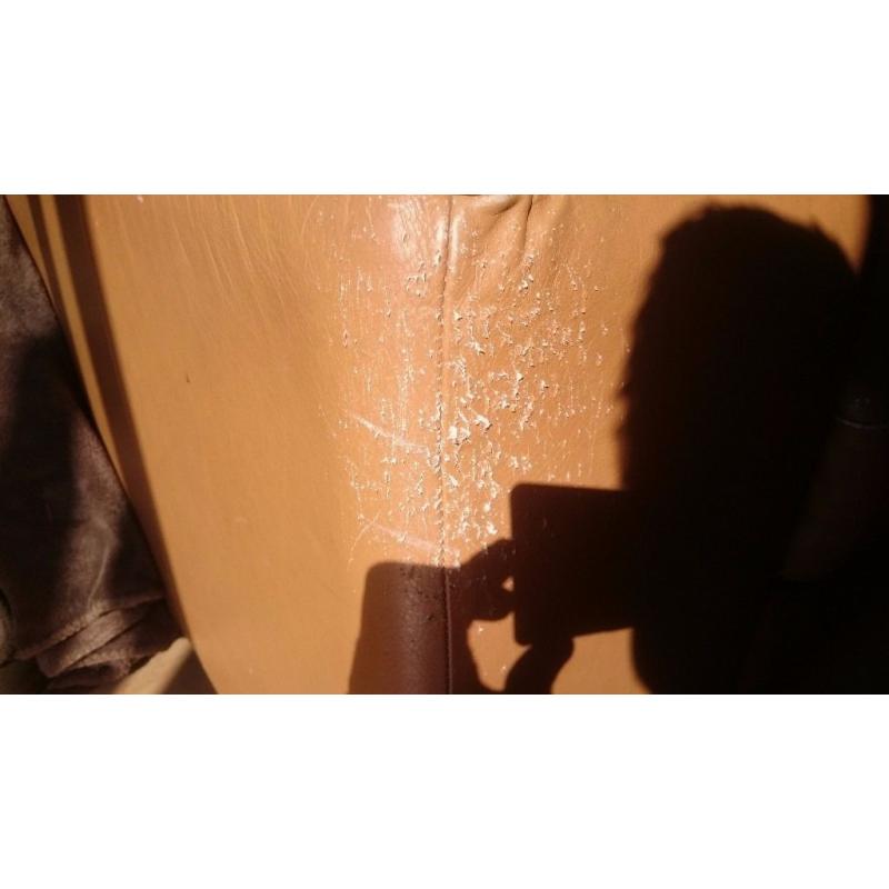 Caramel colour 2 Seater leather Sofa (Used condition)
