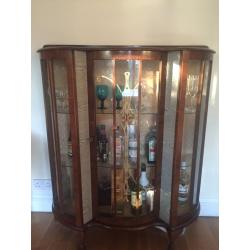 Retro vintage cocktail glass cabinet