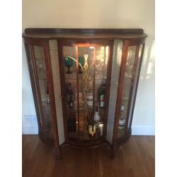 Retro vintage cocktail glass cabinet