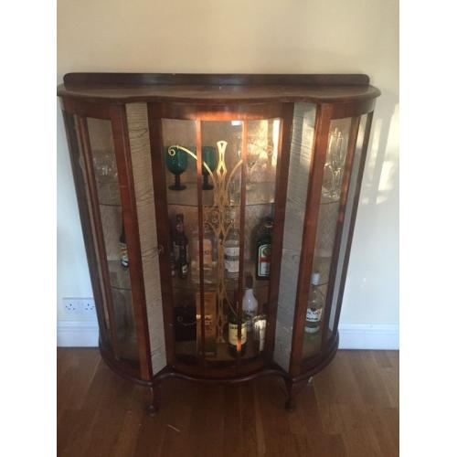 Retro vintage cocktail glass cabinet