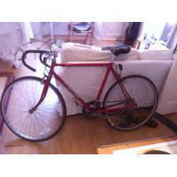 Beautiful red vintage road bike