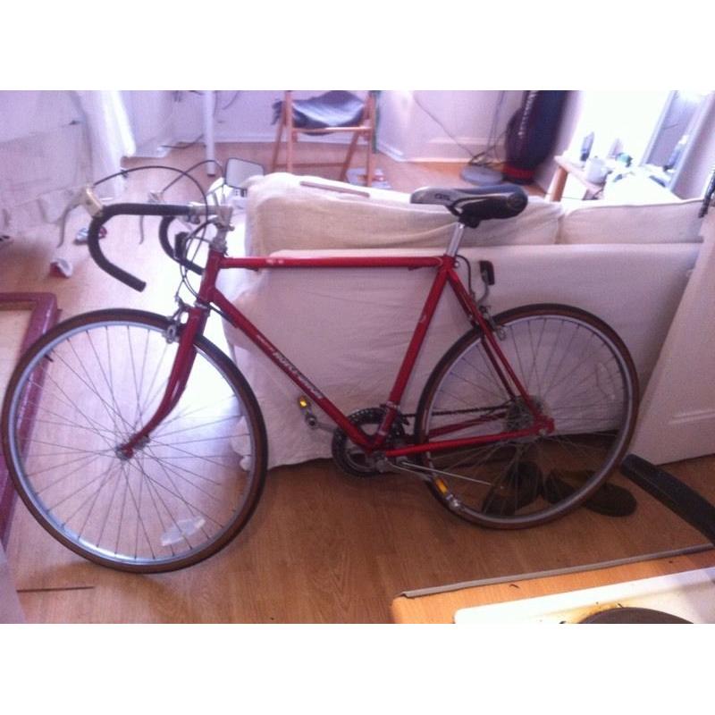 Beautiful red vintage road bike