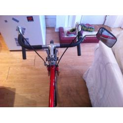 Beautiful red vintage road bike