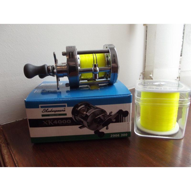 XK 4000 BEACHCASTER ROD & REEL & ROD REST
