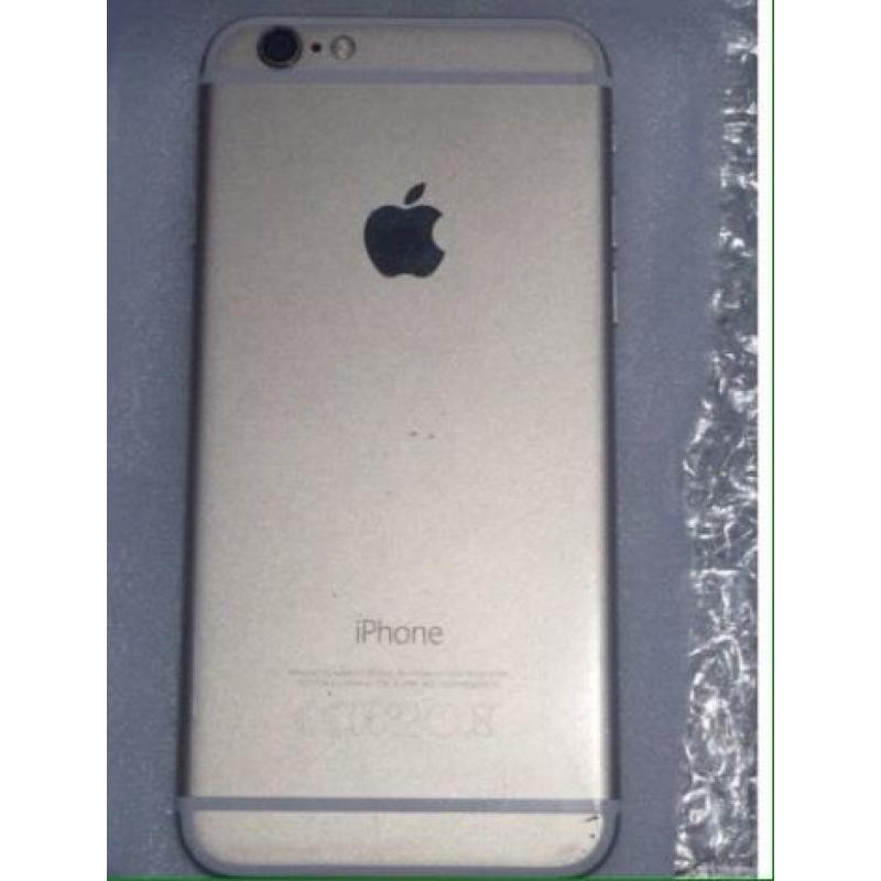 Apple iPhone 6 16gb gold unlocked. Faulty, cracked screen, water damage.