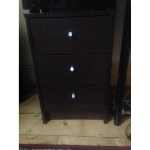 3 draw bedside cabinet