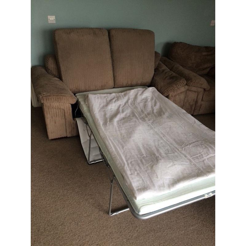 2 seater sofa bed & arm chair set matching