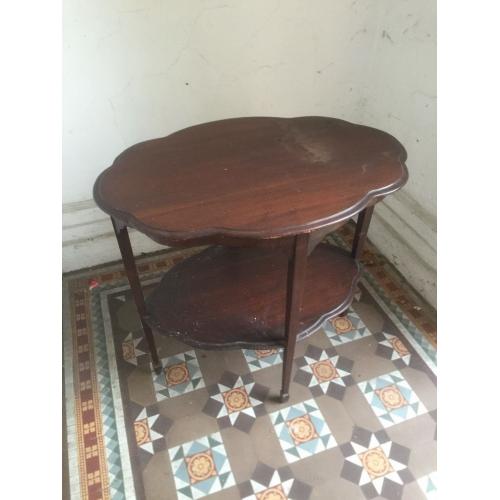 Old Dark Oak Occasional Table - Distressed and needs restoration