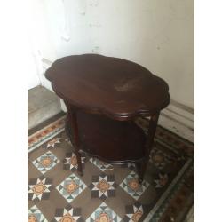 Old Dark Oak Occasional Table - Distressed and needs restoration