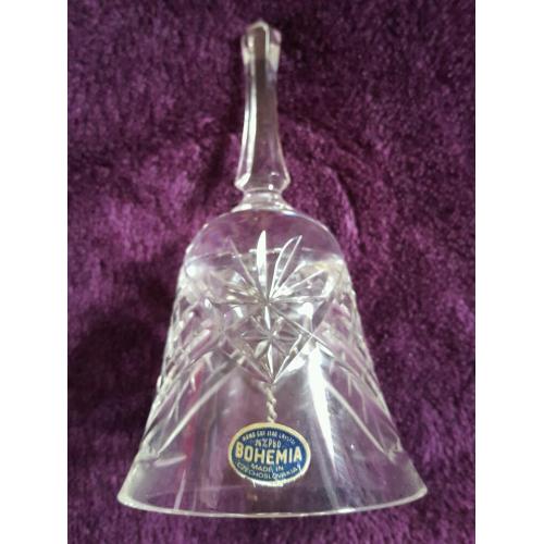 Vintage Lead Crystal Diamond Cut Bell.