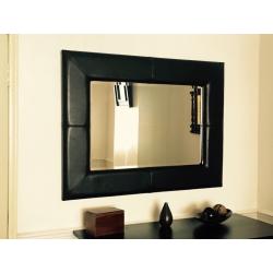 Beautiful Mirror with Brown Leather Border