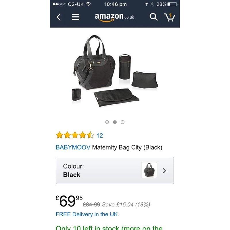 BabyMoov Black Changing Bag