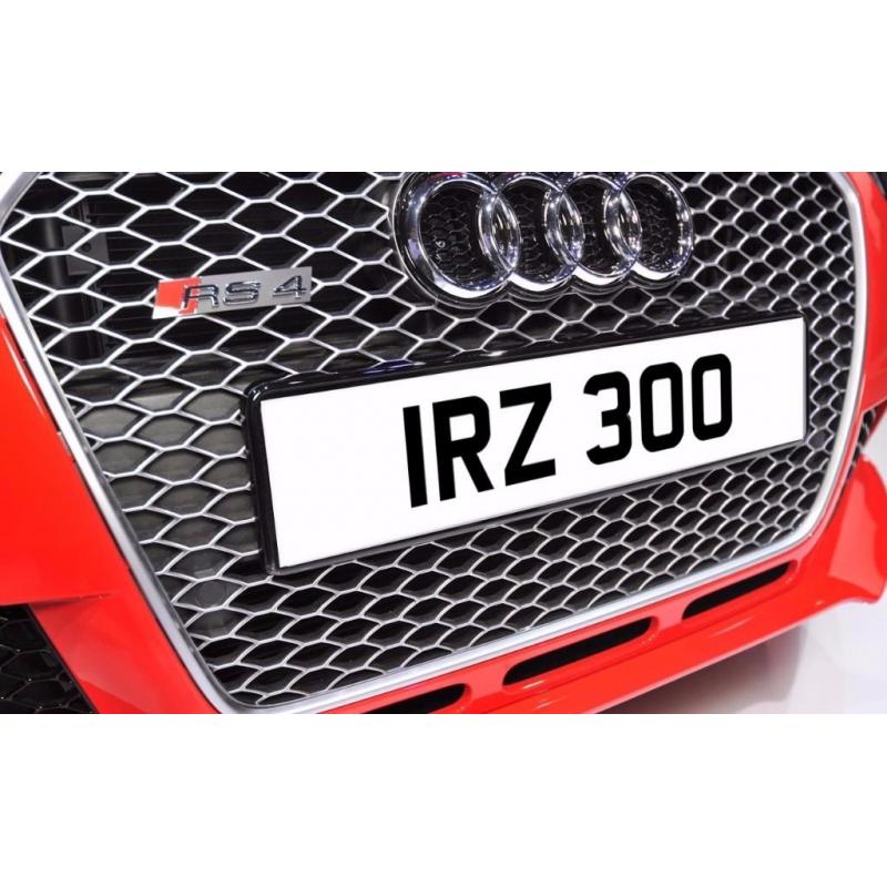 IRZ 300 Personalised Number Plate Audi BMW Ford Golf Mercedes Kia Vauxhall