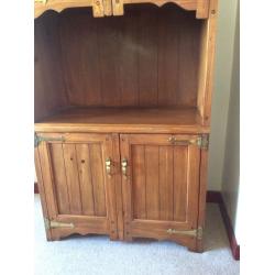 PINE DISPLAY CABINET