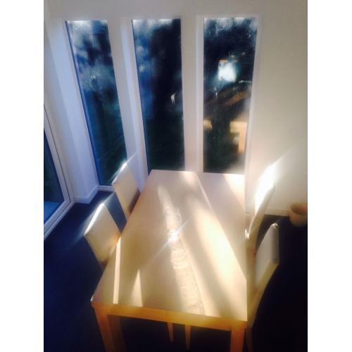 Dining table and 4 chairs