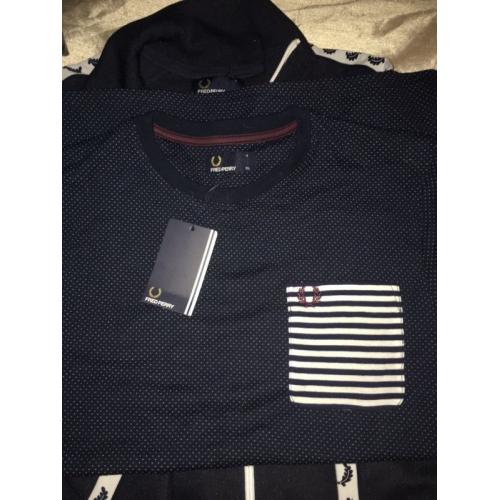 FRED PERRY xl youths zipper top/jkt & T shirt
