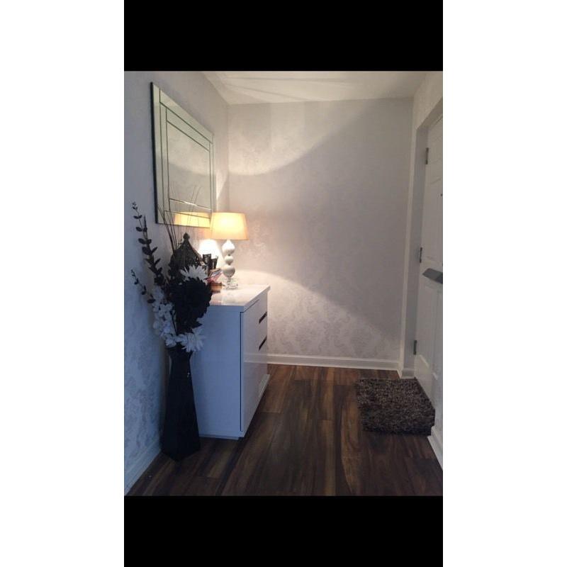 NEXT small white gloss sideboard