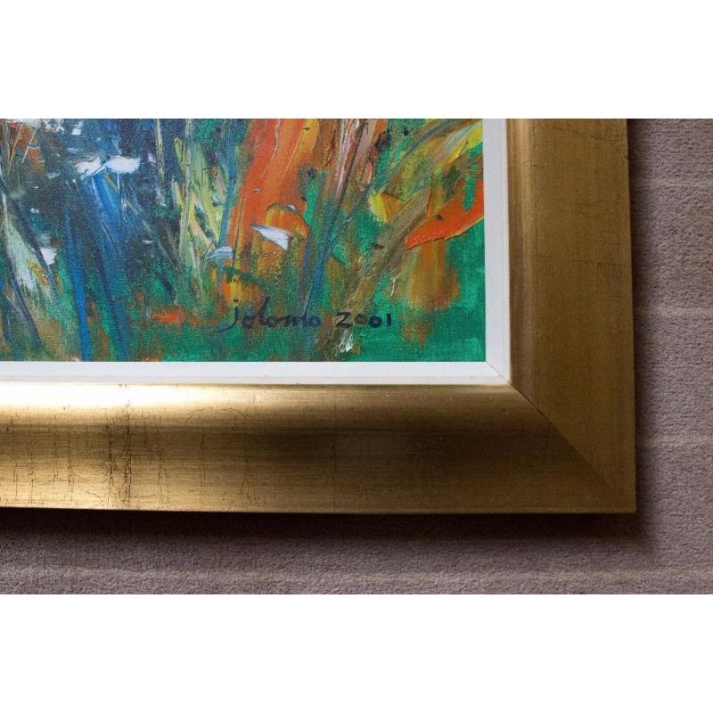 Jolomo (John Lowrie Morrison OBE) 59x59 expressionist oil painting - Scotland