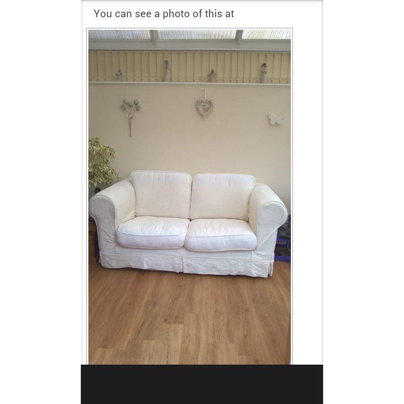 sofa 2 seater. cream. immaculate.