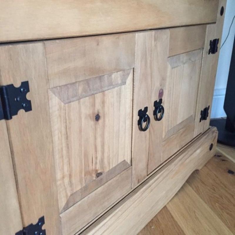 Solid Pine wooden TV Stand Cabinet