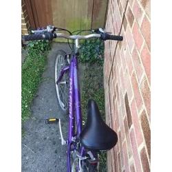 Ladies Raleigh Vixen, 26 inch wheels, 15 gears, purple