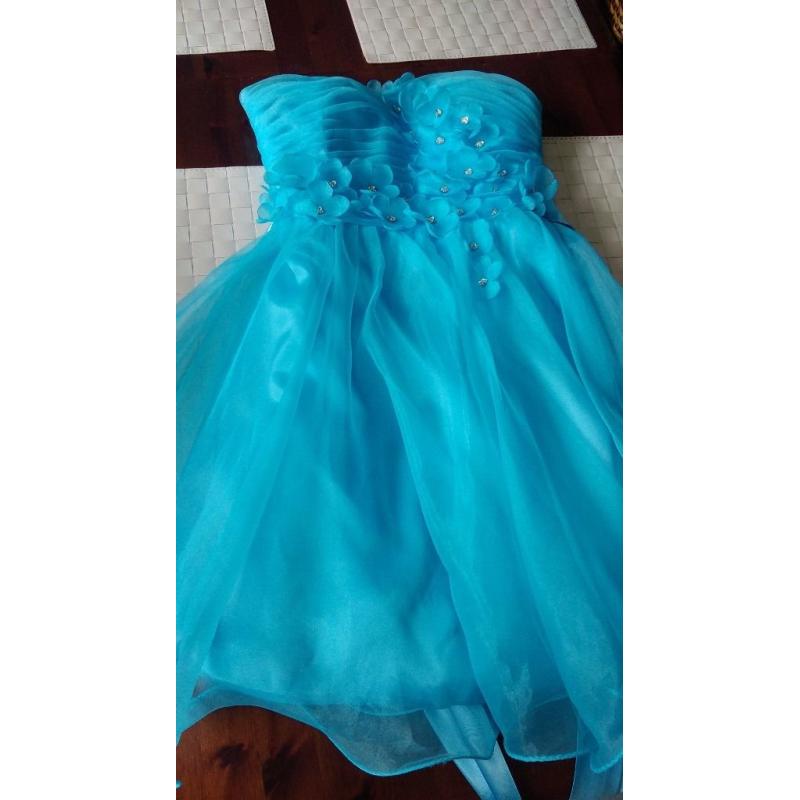 Strapless Blue Dress for any special Occasion