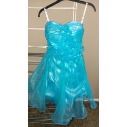 Strapless Blue Dress for any special Occasion