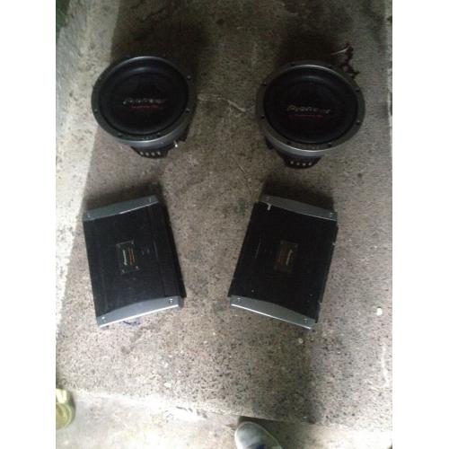 pioneer sub woofers and amps