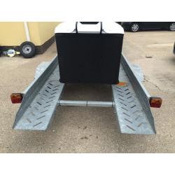TILT BED TRAILER GALVANISED IDEAL FOR RIDE-ON TRACTORS, LAWNMOWERS, JET SKI, QUADS, BOATS