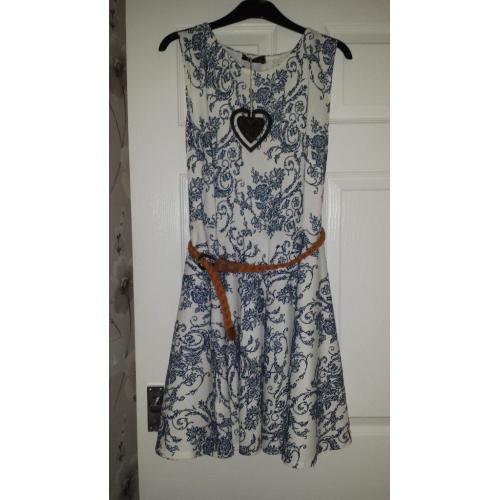 Brand New blue and white dress