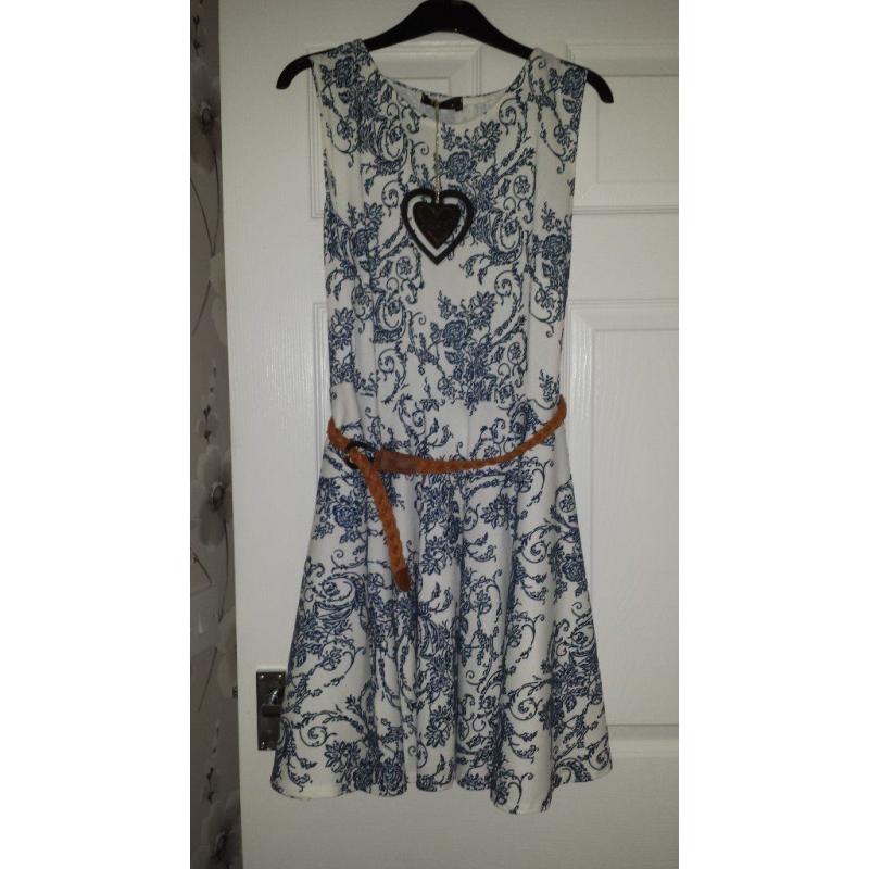 Brand New blue and white dress