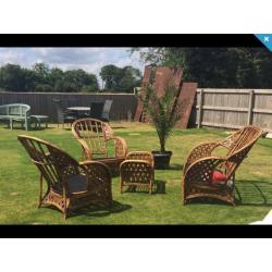 Wicker/bamboo conservatory set.
