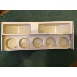 Caravan cup and plate rack with insert.