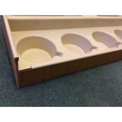 Caravan cup and plate rack with insert.