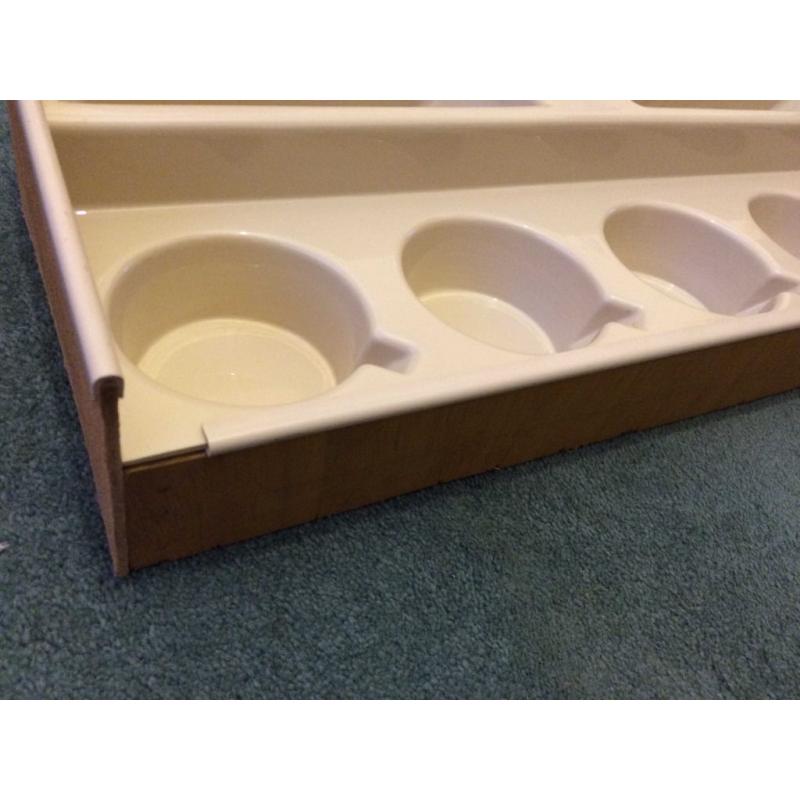 Caravan cup and plate rack with insert.