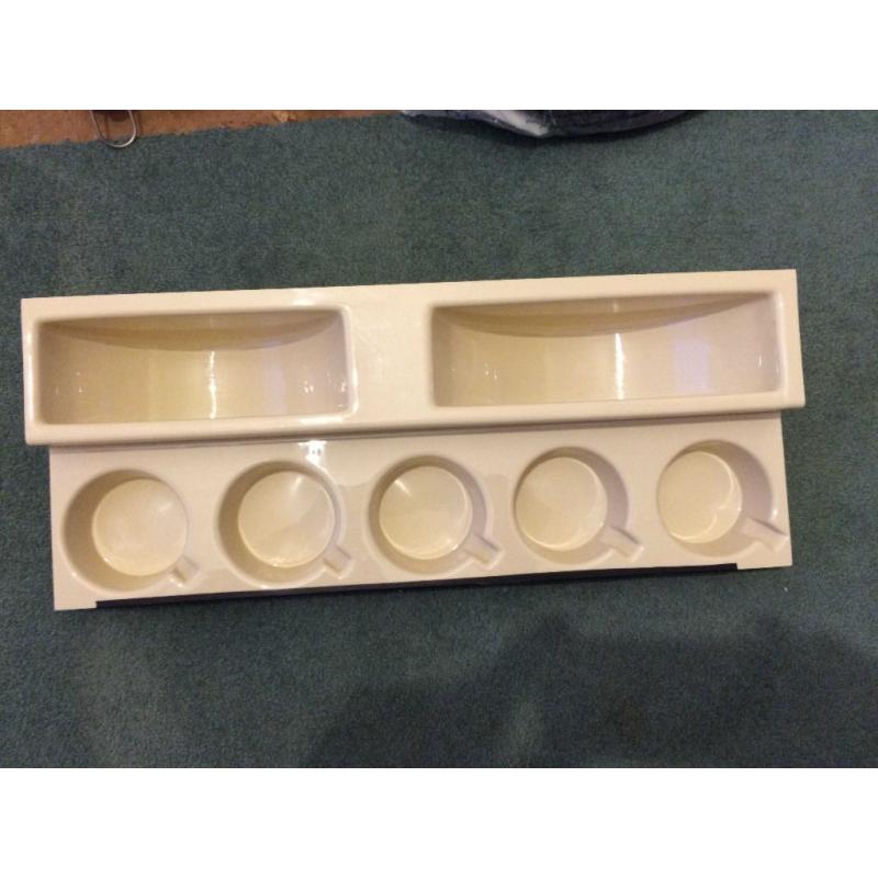Caravan cup and plate rack with insert.