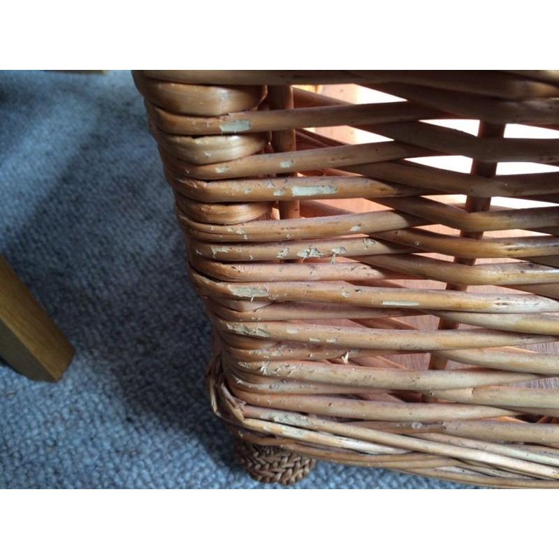 Wicker dog bed