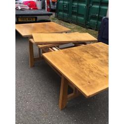 Oak dining table and 6 chairs