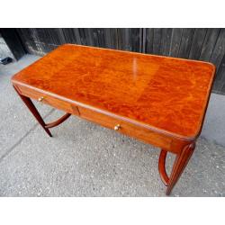 Antique Art Deco style Writing Dressing Table Desk with Glass Top