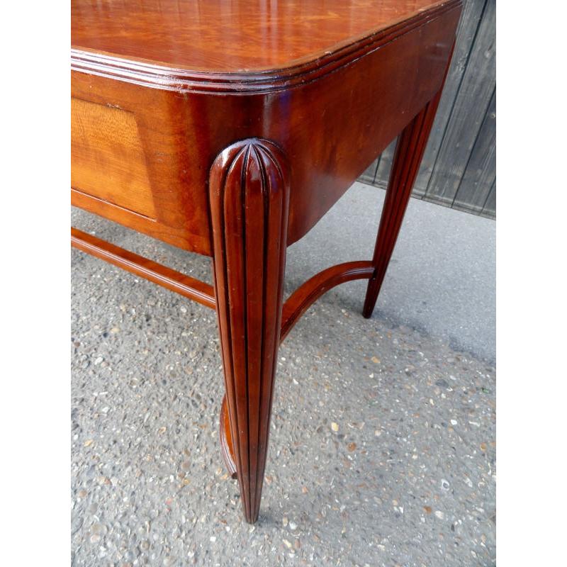 Antique Art Deco style Writing Dressing Table Desk with Glass Top