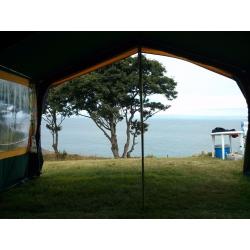 Trailer tent Suncamp 400 SE. Excellent condition with kitchen extension, sink and stove.