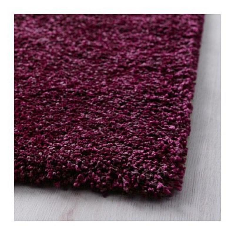 ÅDUM Rug, high pile, lilac, 80x150 cm
