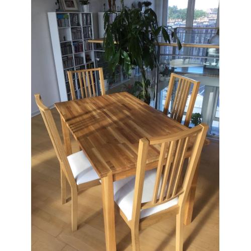 IKEA Ekensberg/Borje oak table and chairs