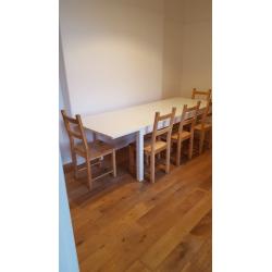 extending dinning table &10 chairs