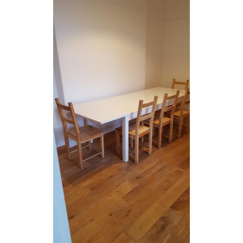 extending dinning table &10 chairs